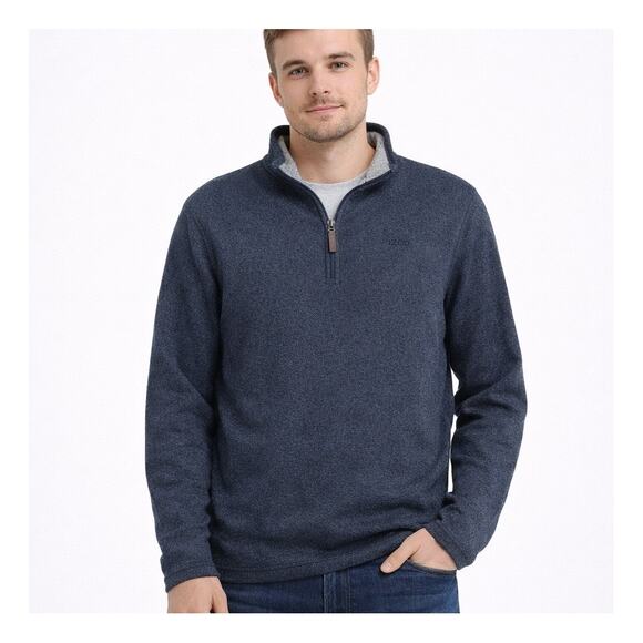 Izod Other - Izod Rugby Quarter Zip Sweater Heathered Blue Medium